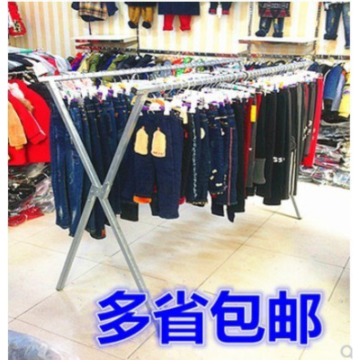 地摊货架折叠架夜市地摊架摆地摊货架摆摊折叠架摆地摊货架特卖用折叠杆晾衣架夜市卖衣服架子服装店展示架摆摊架