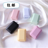 盒ins简约小巧隐形近视眼镜盒按压翻盖按扣式磨砂伴侣盒双联盒