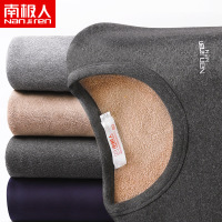 南极人男士保暖内衣加绒圆领羊羔绒套装冬季防寒