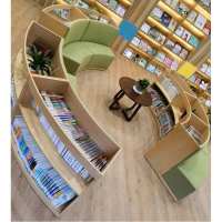 逐鹿中原图书馆弧形自由组合书柜学校异形沙发书架WH945每组多功能沙发