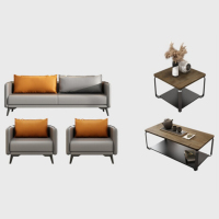 逐鹿中原沙发组合3+1+1+长几+方几HY0463