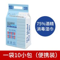 1袋10包酒精消毒湿巾小包随身携带一次性成人儿童学生湿纸巾|1袋*10小包家庭装