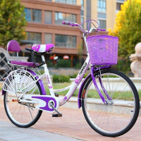 免充气实心胎轻便单车男女通用学生通勤车22 24 26寸可选