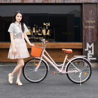 通勤自行车男女通用轻便自行车24寸26寸小清新代步单车