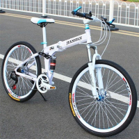 城市休闲小型轻便山地车 男女青少年载人双减震变速折叠单车