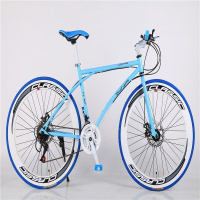 死飞变速自行车男式荧光女生复古成年双碟刹学生公路赛越野山地车