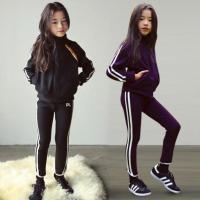 冬季童装韩版女童套装加绒男童运动两件套中性中大童加厚休闲保暖