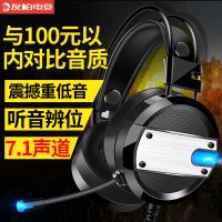 vbnmA10耳机头戴式台式电脑电竞发光吃鸡游戏有线耳麦带麦7.1声道