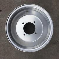 适用四轮改装车沙滩车摩托轮毂配件6寸7寸8寸10寸12寸14真空钢圈 18X9.5-8铁轮毂4孔对角11CM