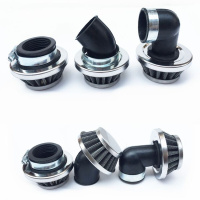 适用摩托车改装空滤清器蘑菇头 踏板车跨骑空气滤芯滤清器28-60MM口径 直口48-50MM