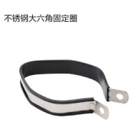 适用摩托车排气管固定圈不锈钢排气管吊圈 碳纤维固定圈 圆形卡箍 大六角