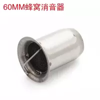 适用摩托车排气管消音器六角改装消声塞炮筒可调消音器回压芯通用 60mm蜂窝消音器