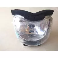适用适用豪爵钻豹HJ125K-2/2A/3/3A摩托车前大灯总成导流罩头罩玻璃 大灯总成