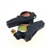 适用适用于立马大小龟王后视镜电动车改装雅迪倒车镜 烤漆8mm凸面反光镜 8毫米反光镜支架一对