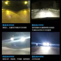 适用石栏35W55WH4氙气灯摆角远近强光一体双疝气灯泡汽车大灯65W超亮 75W6000K白光/只 H4