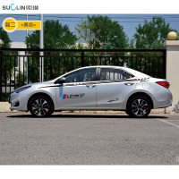 适用专用于雷凌改装车身车贴腰线车遮挡划痕贴纸汽车卡罗拉拉花彩条 款二/黑色