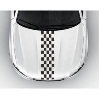 适用新名爵6车贴拉花 新款MG6车身遮挡划痕腰线彩条个性贴画改装贴纸 B款机盖贴