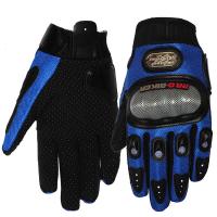 适用春夏季骑行摩托车手套电动车/防摔手套全指长款越野手套装备 黑色 2XL