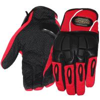 适用摩托车骑行手套夏季透气款越野赛车手套防摔防滑全指长款手套装备 黑色 L