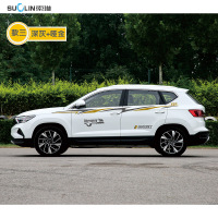 适用专用于捷达VS5车贴改装汽车装饰车身划痕贴腰线车贴纸彩条拉花 款三深灰+哑金