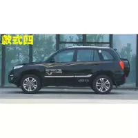 适用适用于奇瑞瑞虎3车贴拉花腰线改装贴纸瑞虎3专用车身彩条装饰贴花 款式四浅灰+亚金