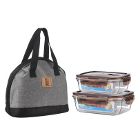斯格睿 耐热玻璃保鲜盒贝壳提包两件套装 SGR-125-A