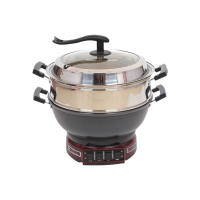 多功能铸铁锅加深锅体粗管加热超大发热盘一锅多用YDFG36#(铸铁加粗款)