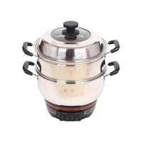 燕津多功能不锈钢电热锅家用电炒锅电火锅电蒸锅YDBT30#(不锈钢特价款)