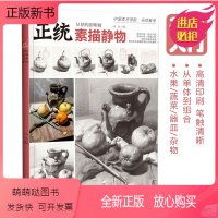 [正版新书]正统素描静物 单体组合石膏几何体高中初学临摹范本基础新手美术绘画画册临本高考简单图册结构入门照片画联考教程