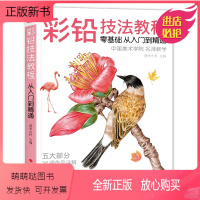[正版新书]美学大师 彩铅技法教程 入门自学零基础临摹本教材书籍 手绘花卉花鸟动物多肉风景人物绘画画册集彩色铅笔美术艺