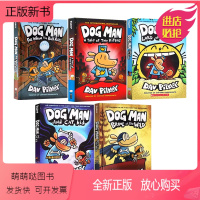 [畅读版5册]神探狗狗Dog Man 5册合集 [正版新书]神探狗狗英文dog man英文原版神探狗狗漫画书全套1-10