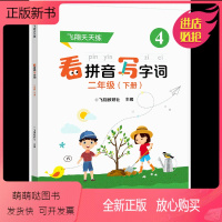 [正版新书]正版 看拼音写字词 二年级 下册飞翔教研社 飞翔天天练 电子工业出版社9787121406782