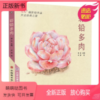 [正版新书]彩铅多肉 涂色画入门教程书 彩色铅笔漫画书画册本动漫植物花卉儿童入门临摹自学填色绘本零基础技法教程素描手绘