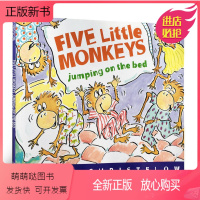 [正版新书]英文原版绘本五只猴子Five Little Monkeys Jumping on the Bed 廖彩杏幼