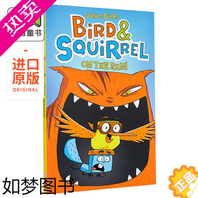 [正版]Bird And Squirrel 系列 on the Run 学乐小鸟和松鼠冒险环球旅行 英文原版全彩插图漫画