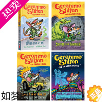 [正版]Geronimo Stilton 老鼠记者漫画图书4册套装 儿童图像漫画小说 英文原版 进口图书 儿童绘本 故事