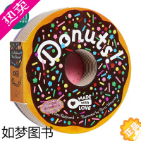 [正版]Made with Love Donuts 异形书 爱心甜甜圈 低幼儿童绘本 图画书 洞洞书纸板书 益智启蒙 英