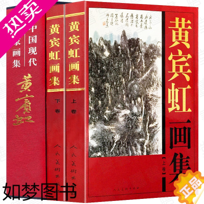 [正版][全2册精装铜版纸彩印]黄宾虹画集上下卷全2册 中国书画名家全集写意花鸟画全集写意国画精品集山水花鸟水墨书法 画