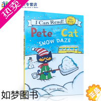 [正版]送音频英文原版 Pete the Cat Snow Daze I Can Read圣诞节雪花飘英语入门启蒙 儿童