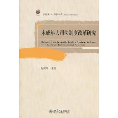 全新正版未成年人司法制度改革研究9787301193822北京大学出版社