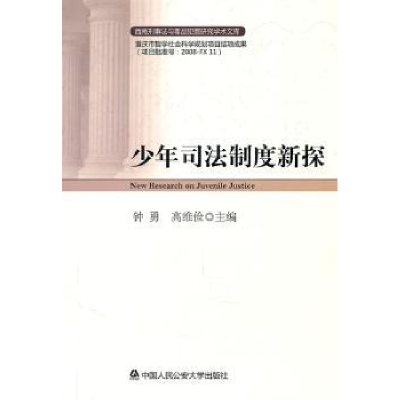 全新正版少年司法制度新探9787565303265中国人民学出版社