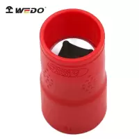 WEDO维度绝缘工具VDE认证工具 绝缘注塑套筒头(C=1/2") 铬钒钢