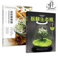 [正版图书]2册 迷你植物园-玻璃瓶微景观制作与养护+苔藓生态瓶 手制苔藓球 盆景制作教程 创意DIY 花艺园艺 盆栽盆