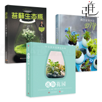 [正版图书]3册 苔藓生态瓶+微型盆栽创意DIY+迷你花园 景色盆景 苔藓微景观制作花艺园艺景观迷你盆栽盆景设计苔玉花草