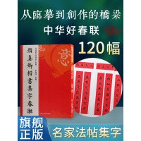 [正版图书]颜真卿楷书集字春联 6大类120幅春节对联 原碑帖古帖楷书集字对联横幅 颜真卿多宝塔毛笔书法字帖软笔练字帖