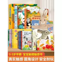 [正版图书]宝宝触摸书 婴儿早教1岁半绘本0到3岁启蒙认知洞洞翻翻书幼儿1-2岁机关推拉发声书 儿童2-3岁小兔比利小兔