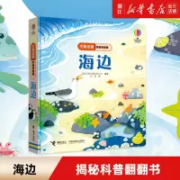 [正版图书]尤斯伯恩偷偷看里面.海边 1-3-5岁婴幼儿童启蒙早教绘本亲子共读少儿知识科普百科全书3D立体翻翻书 接力出