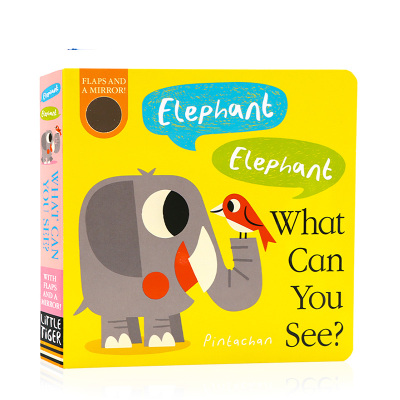 [正版图书]英文原版绘本大象大象你能看到什么?纸板翻翻书 Elephant, Elephant, What Can Y