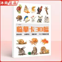 [正版图书]彩铅临摹卡30幅彩铅动物 2022一线美誉对应步骤美术绘画兴趣高清原创卡片教学