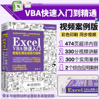 [正版图书]Excel VBA快速入门数据处理实战技巧精粹excel制作函数公式计算机办公软件教程书籍 vba从入门到精